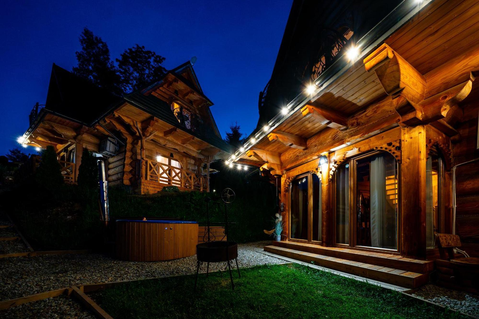 זקופאנה Goralska Chatka 3 Highland Cottage - Jacuzzi, Sauna, Split Ac, Private Parking, Mountains View מראה חיצוני תמונה