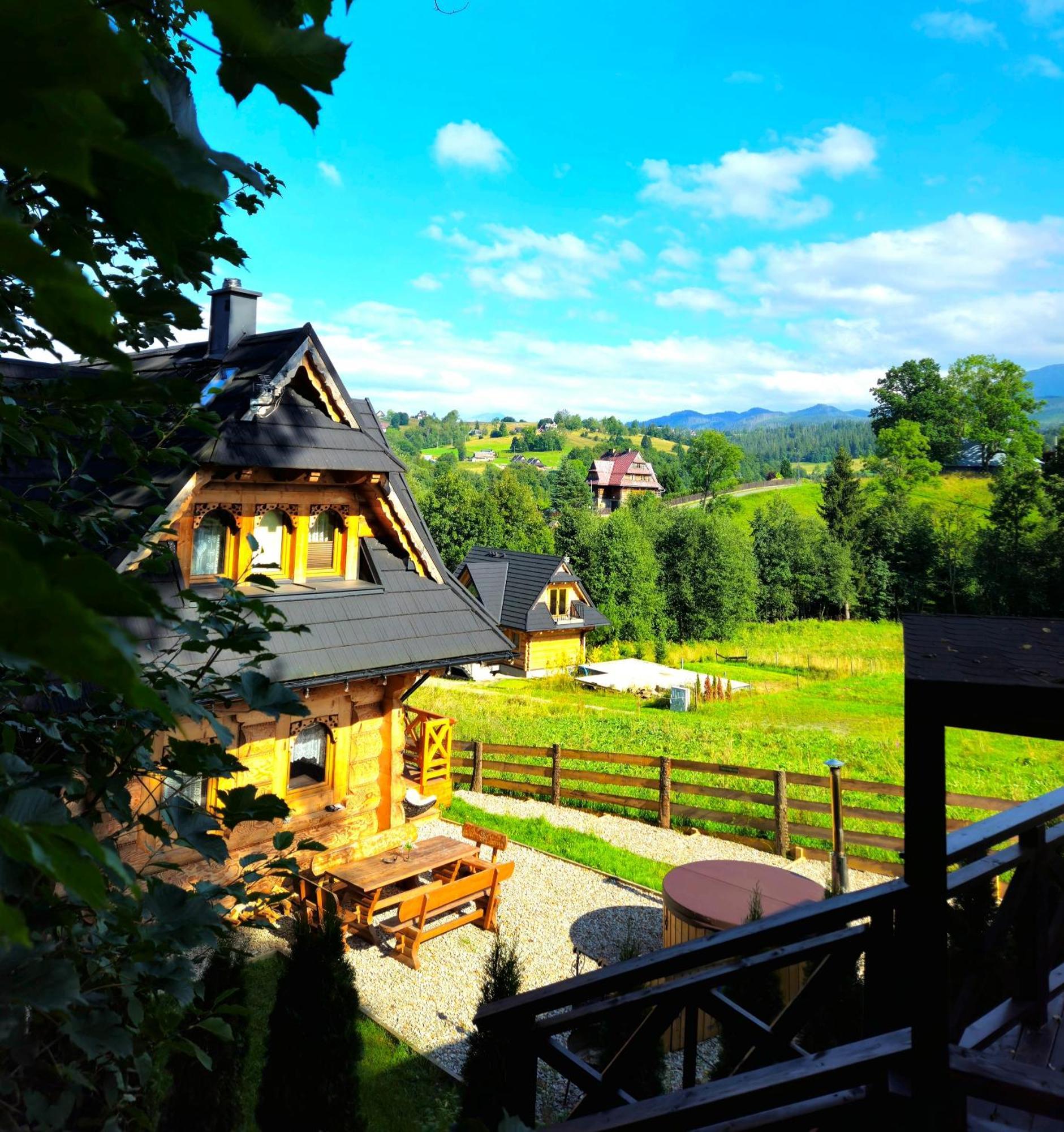 זקופאנה Goralska Chatka 3 Highland Cottage - Jacuzzi, Sauna, Split Ac, Private Parking, Mountains View מראה חיצוני תמונה
