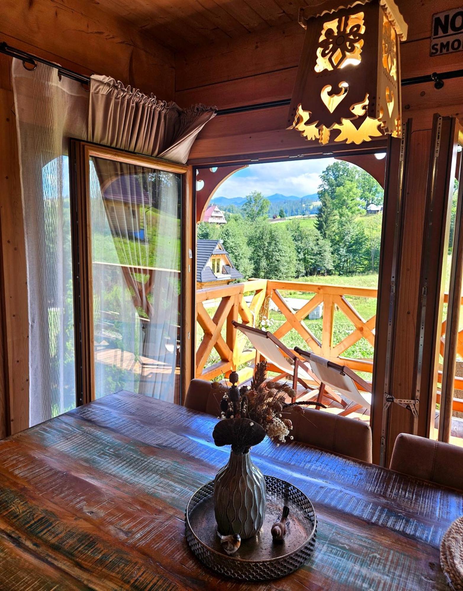 זקופאנה Goralska Chatka 3 Highland Cottage - Jacuzzi, Sauna, Split Ac, Private Parking, Mountains View מראה חיצוני תמונה