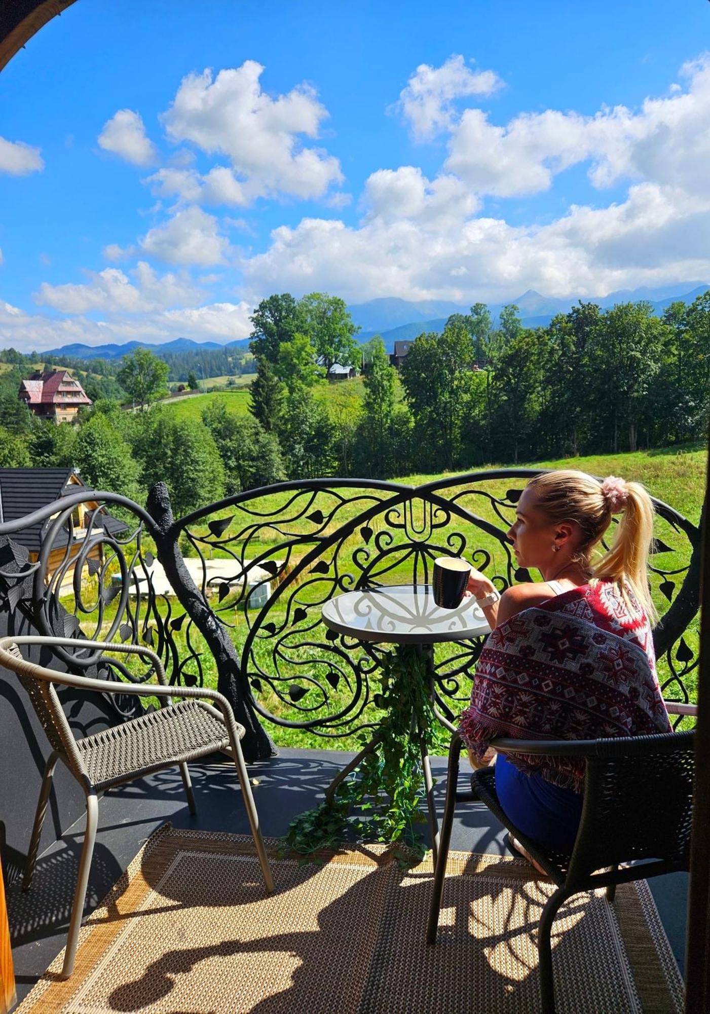 זקופאנה Goralska Chatka 3 Highland Cottage - Jacuzzi, Sauna, Split Ac, Private Parking, Mountains View מראה חיצוני תמונה