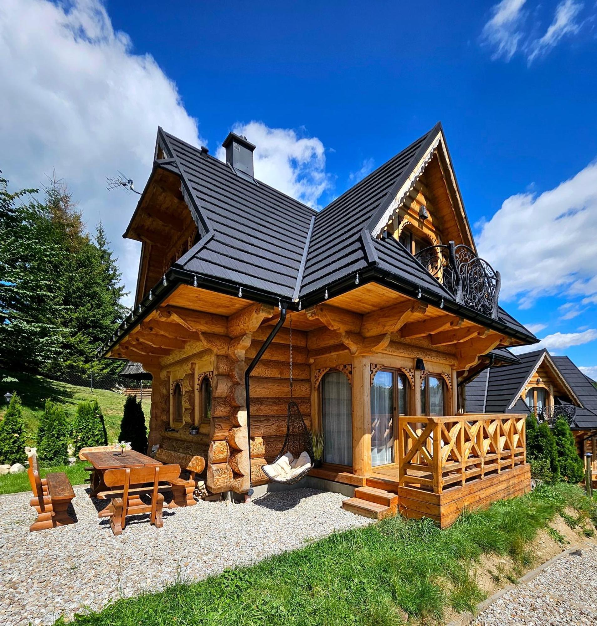 זקופאנה Goralska Chatka 3 Highland Cottage - Jacuzzi, Sauna, Split Ac, Private Parking, Mountains View מראה חיצוני תמונה