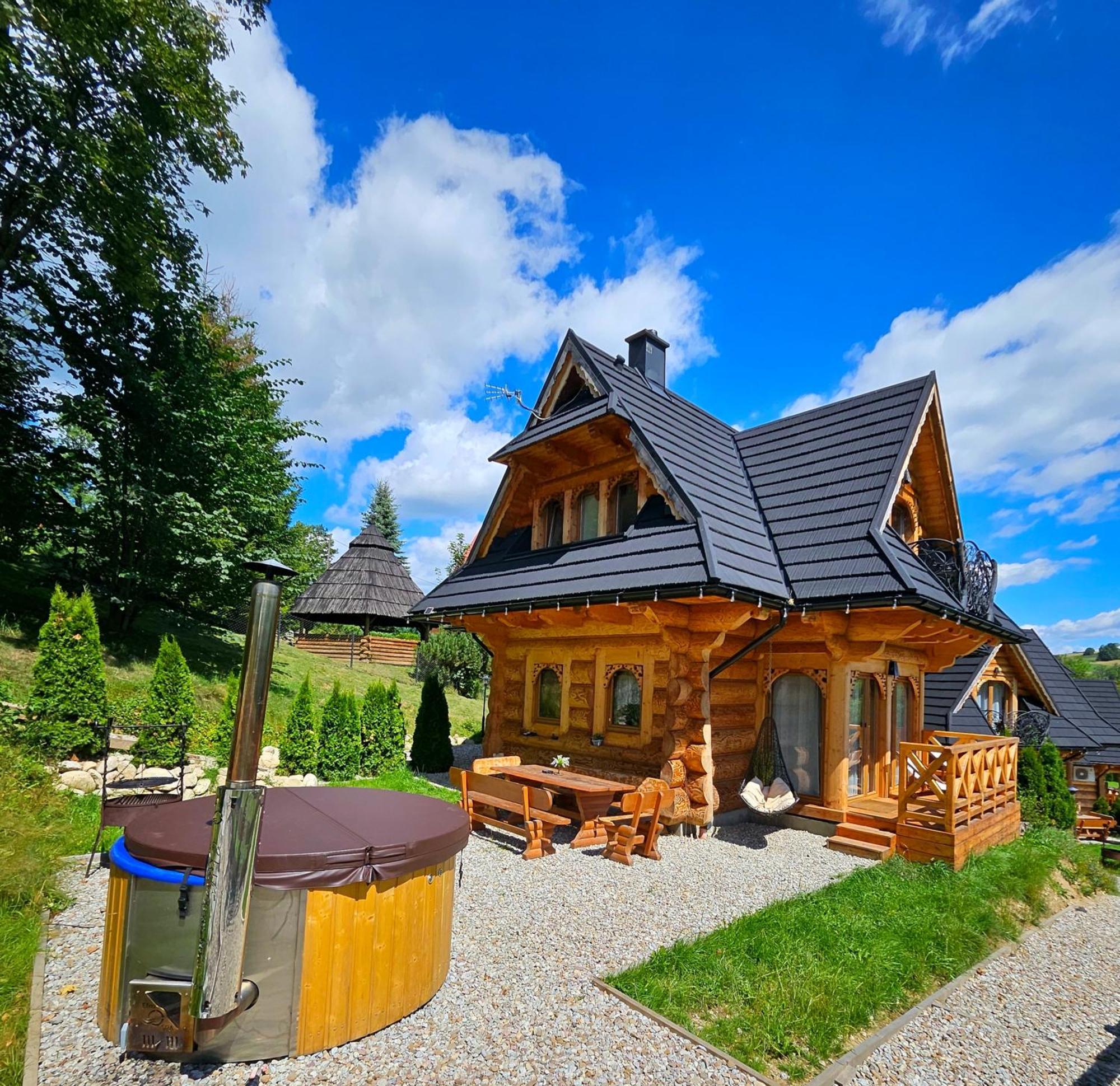 זקופאנה Goralska Chatka 3 Highland Cottage - Jacuzzi, Sauna, Split Ac, Private Parking, Mountains View מראה חיצוני תמונה