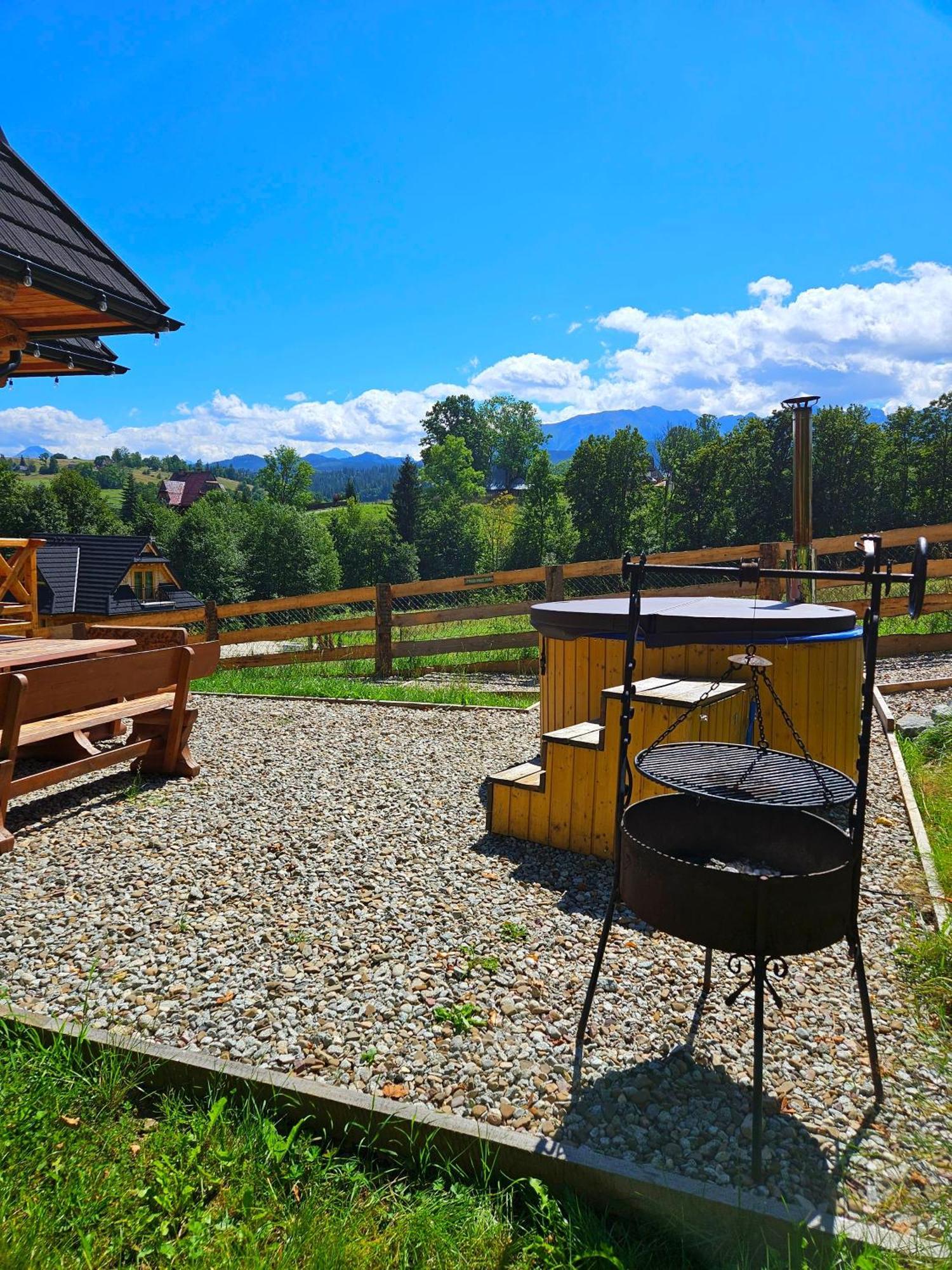 זקופאנה Goralska Chatka 3 Highland Cottage - Jacuzzi, Sauna, Split Ac, Private Parking, Mountains View מראה חיצוני תמונה