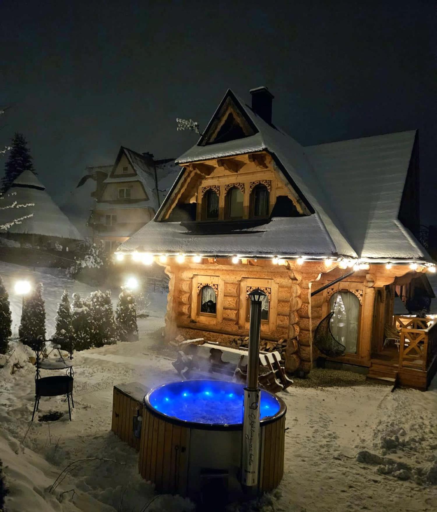 זקופאנה Goralska Chatka 3 Highland Cottage - Jacuzzi, Sauna, Split Ac, Private Parking, Mountains View מראה חיצוני תמונה